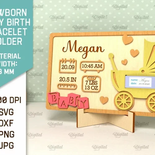 Letrero Para Bebe Recien Nacido Creativo Digital